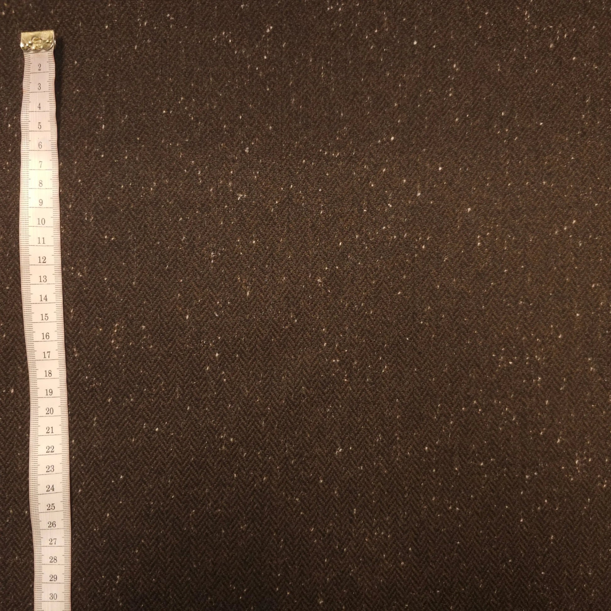 Polyester-, Baumwollstoff | braun | Fischgrät CSM-STOFFE