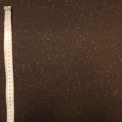 Polyester-, Baumwollstoff | braun | Fischgrät CSM-STOFFE