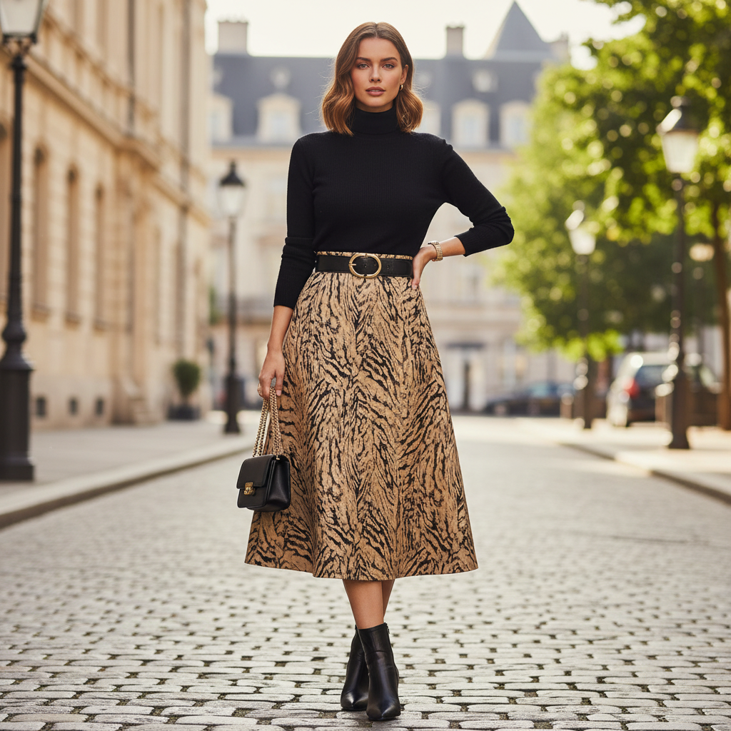 Rock mit Animal-Print