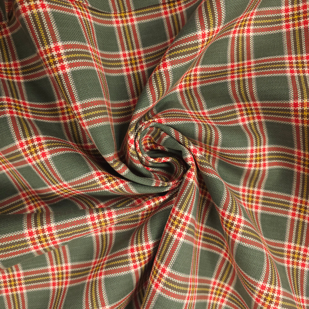 Polyesterstoff grün kariert CSM-STOFFE