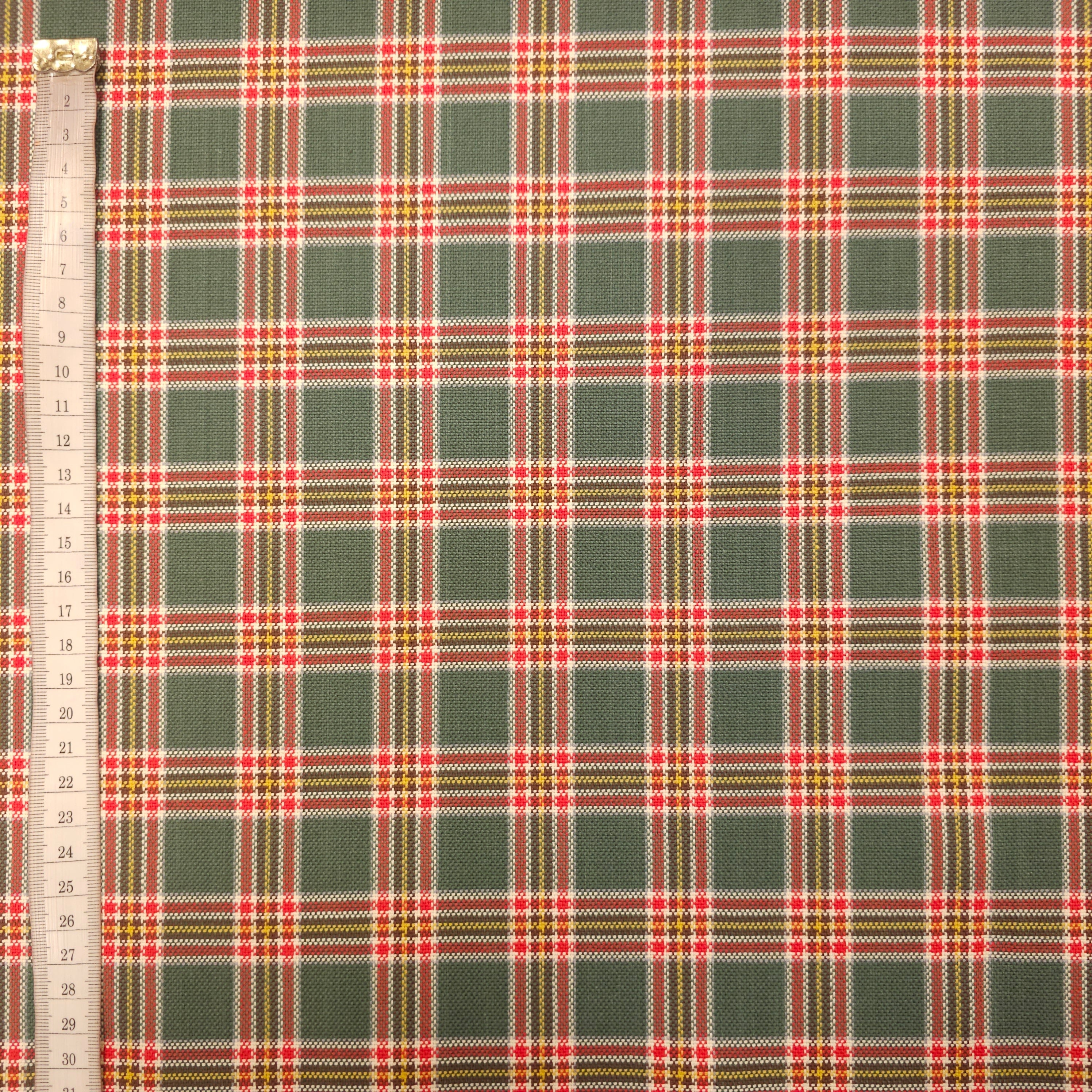 Polyesterstoff grün kariert CSM-STOFFE