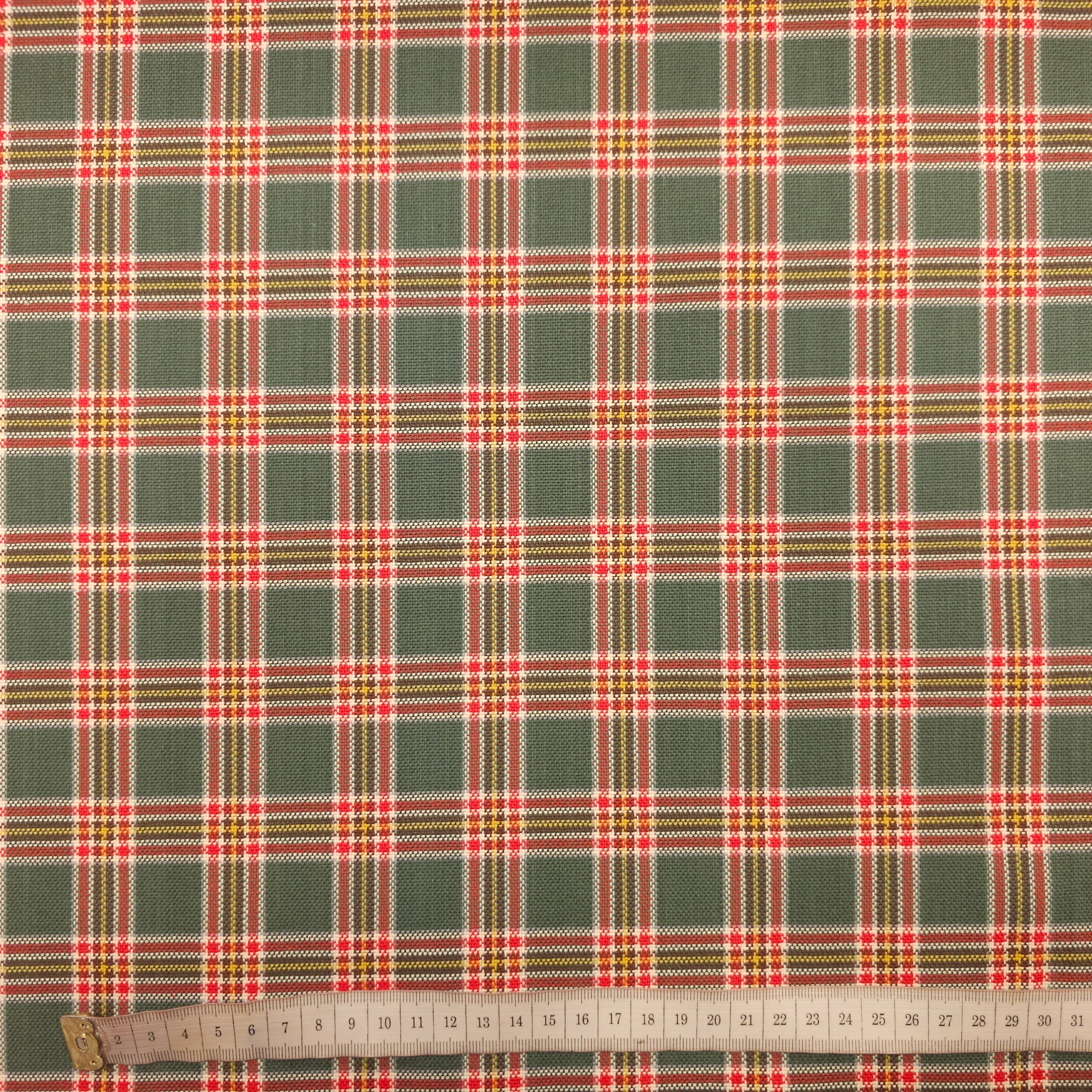 Polyesterstoff grün kariert CSM-STOFFE