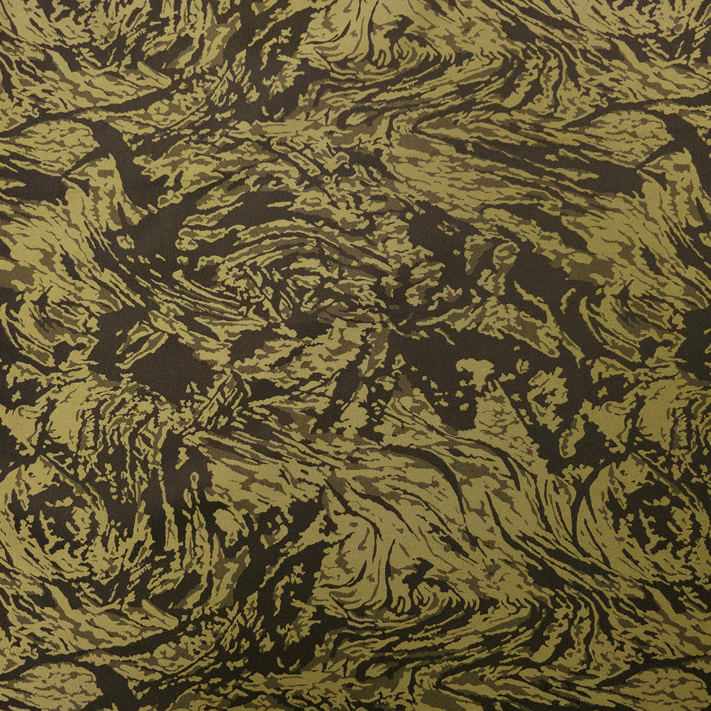 Polyesterstoff grün/schwarz | abstraktes Muster CSM-STOFFE