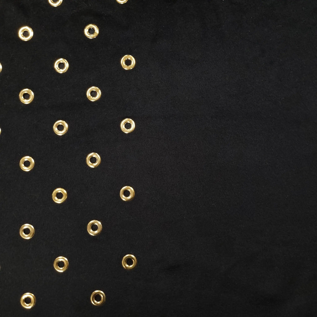 Polyesterstoff schwarz mit Oesen
