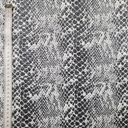 Polyesterstoff weiss mit Krokodilmuster 