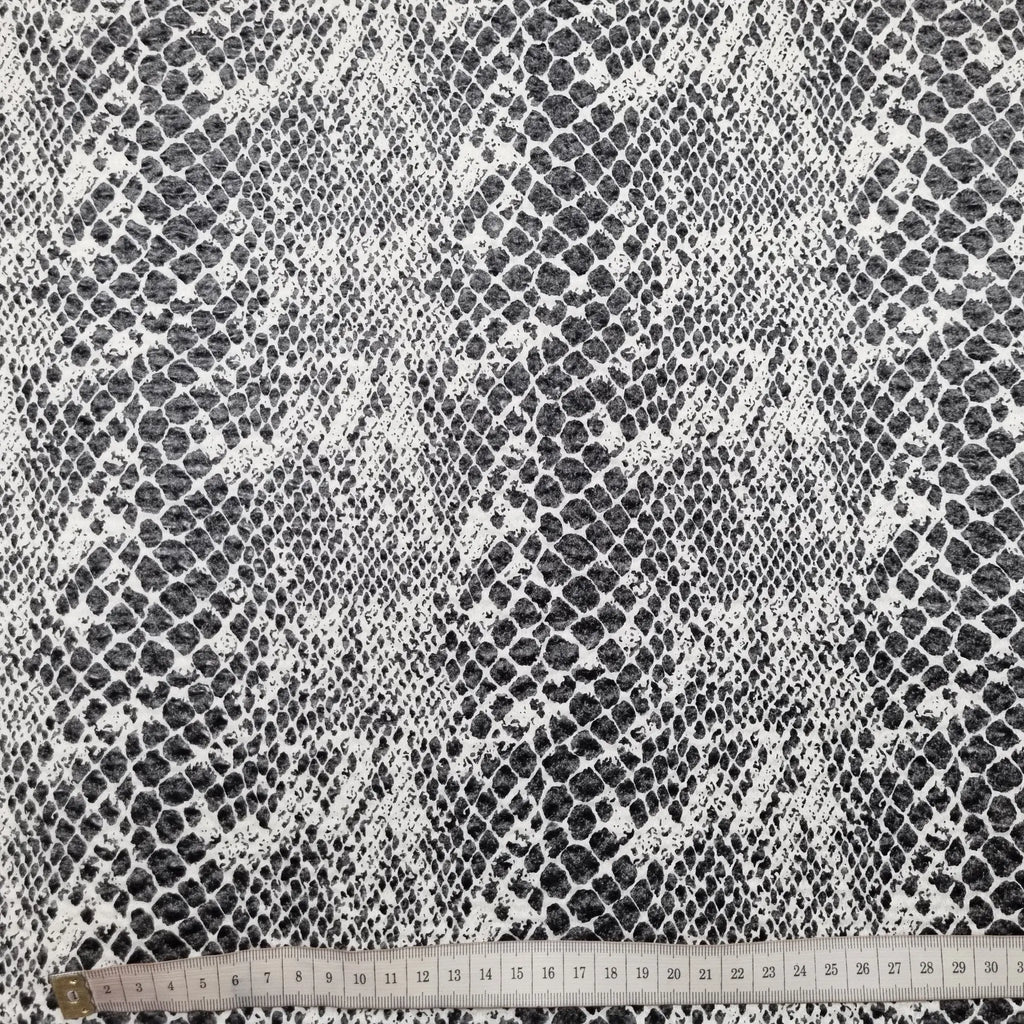 Polyesterstoff weiss mit Krokodilmuster 