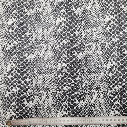 Polyesterstoff weiss mit Krokodilmuster 