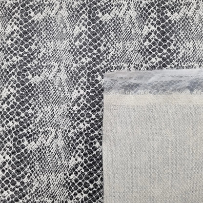 Polyesterstoff weiss mit Krokodilmuster 