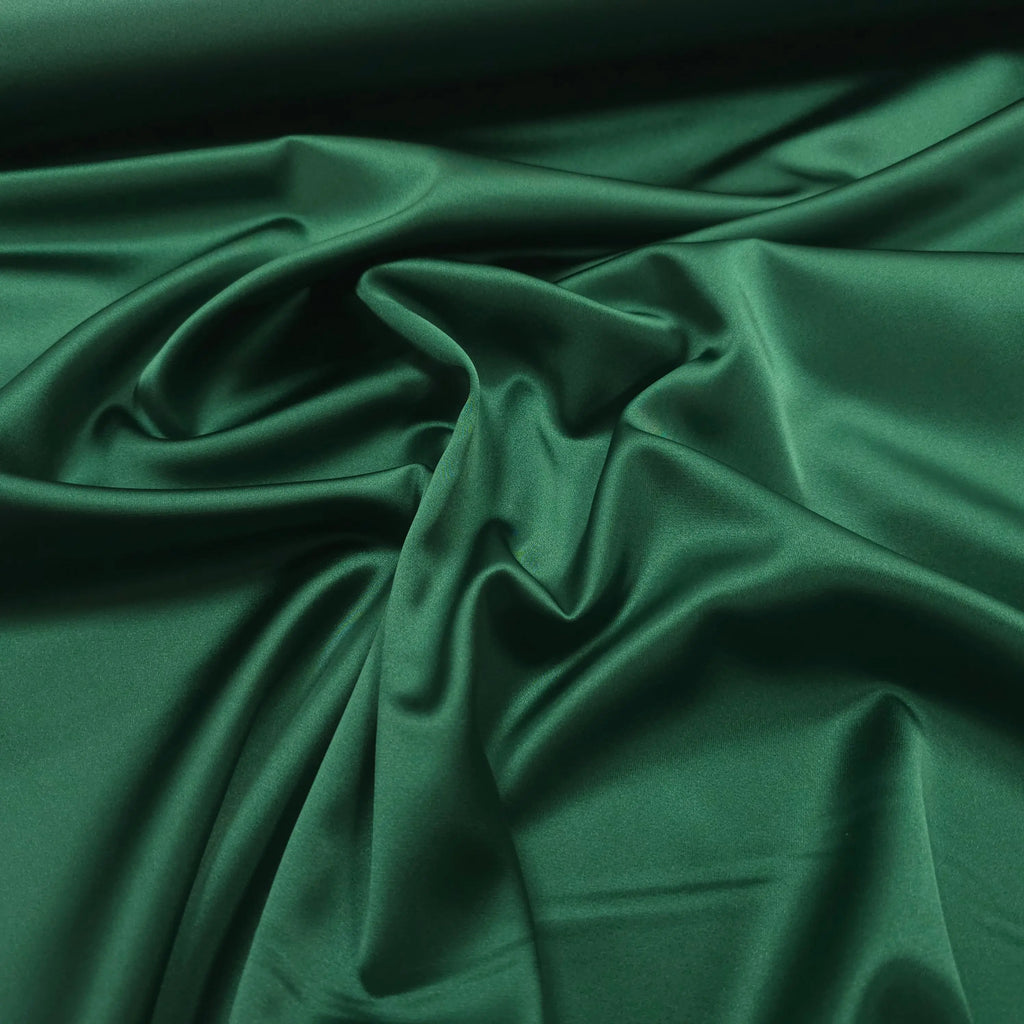 Premium Stretch Satin dunkelgrün CSM-STOFFE