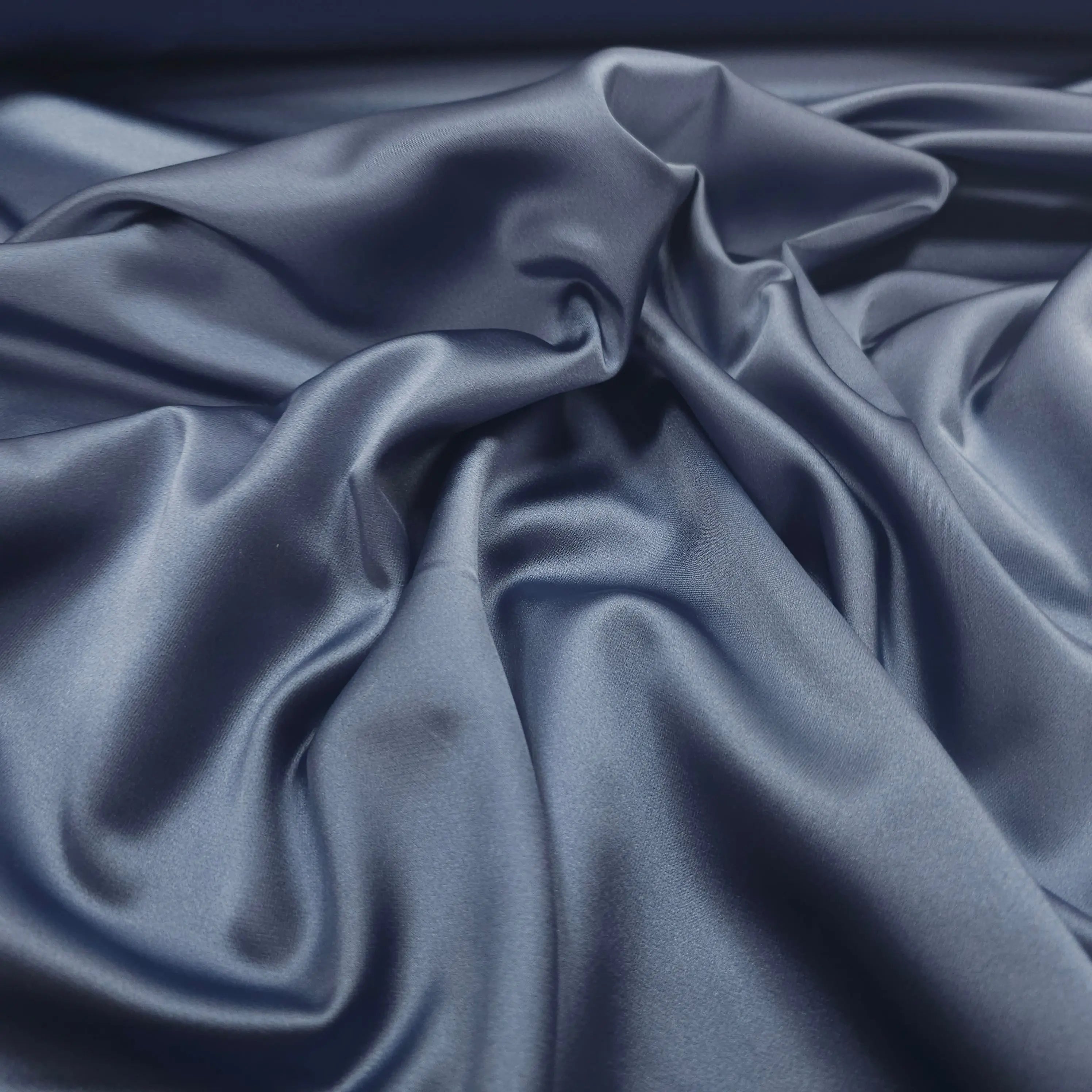 Premium Stretch Satin indigoblau CSM-STOFFE