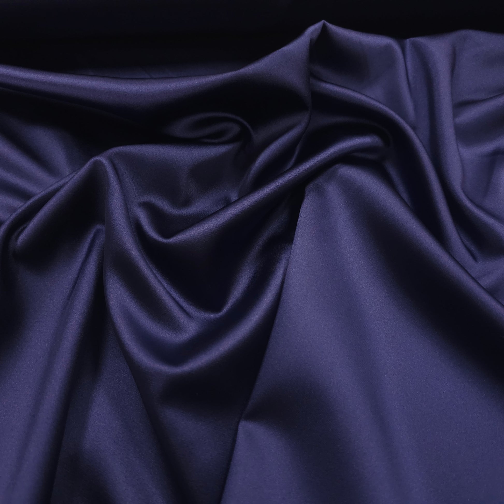 Premium Stretch Satin nachtblau CSM-STOFFE