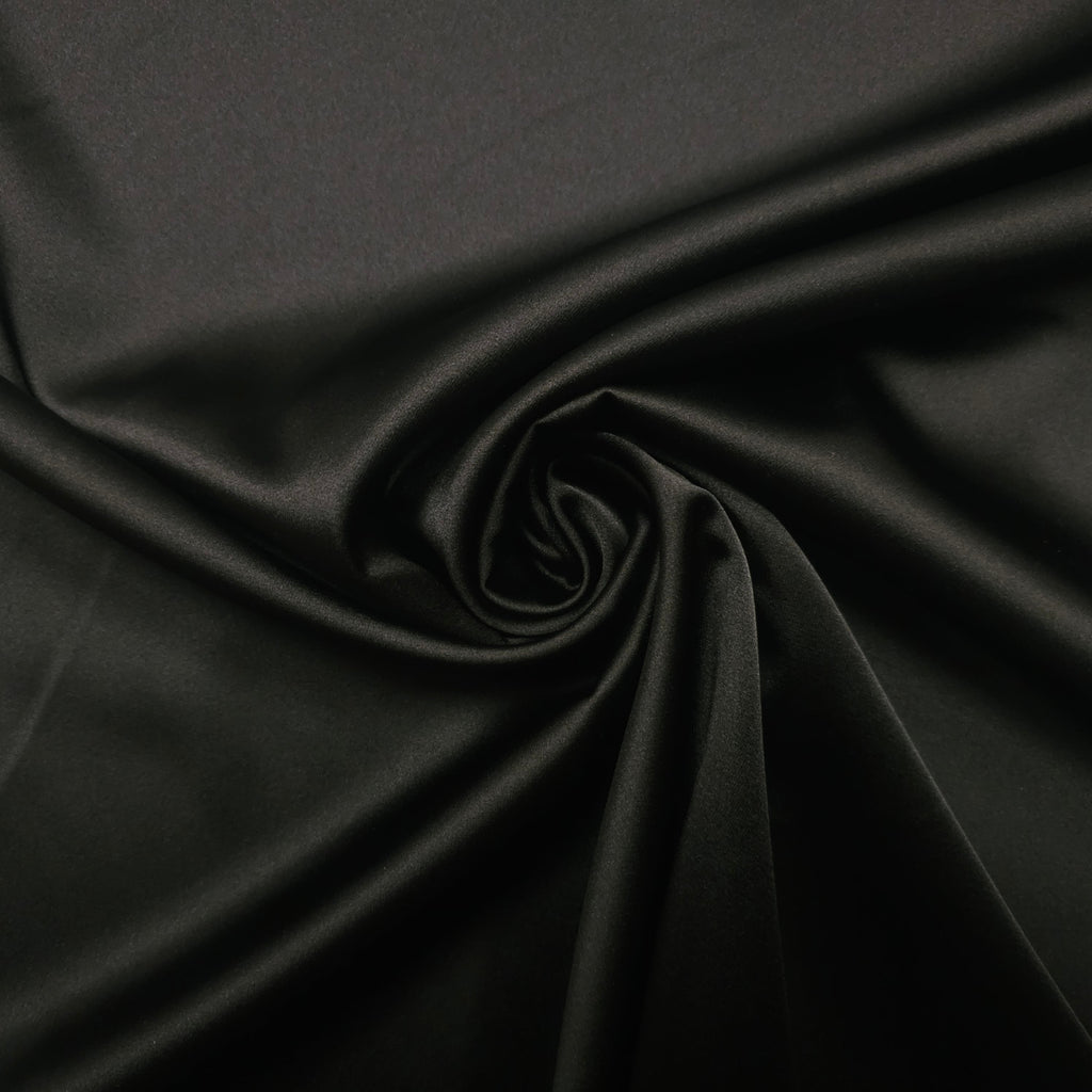 Premium Stretch Satin schwarz CSM-STOFFE