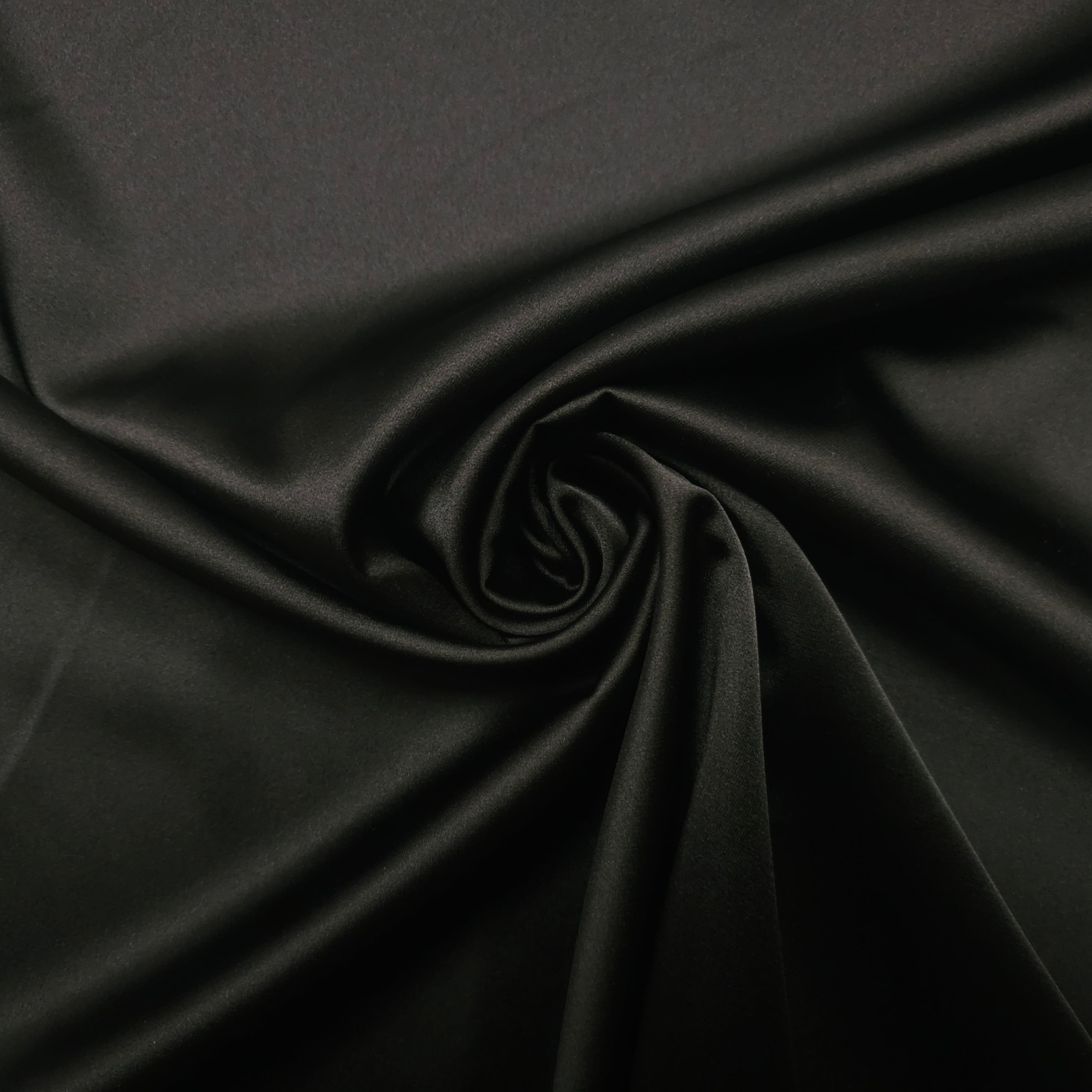 Premium Stretch Satin schwarz CSM-STOFFE