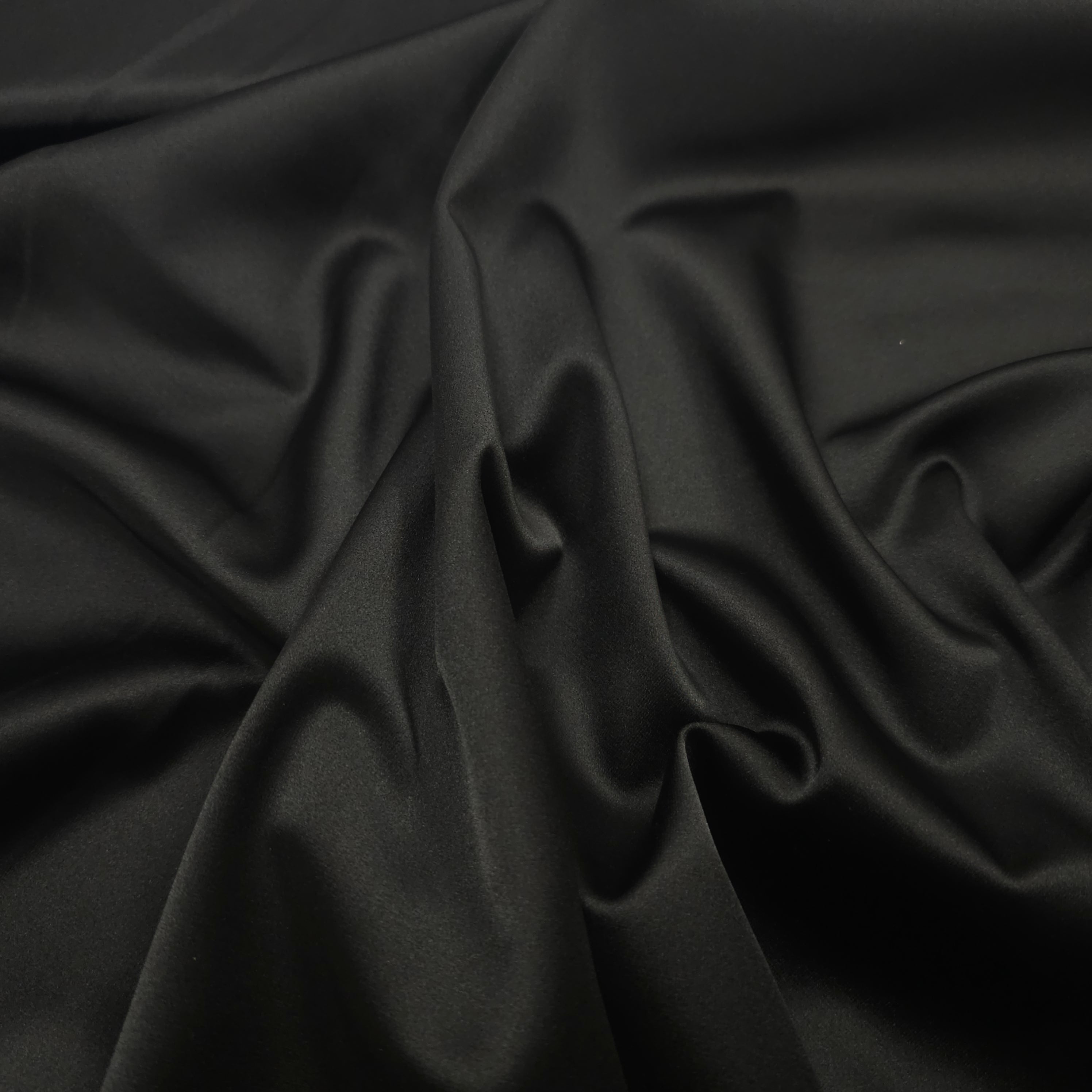 Premium Stretch Satin schwarz CSM-STOFFE
