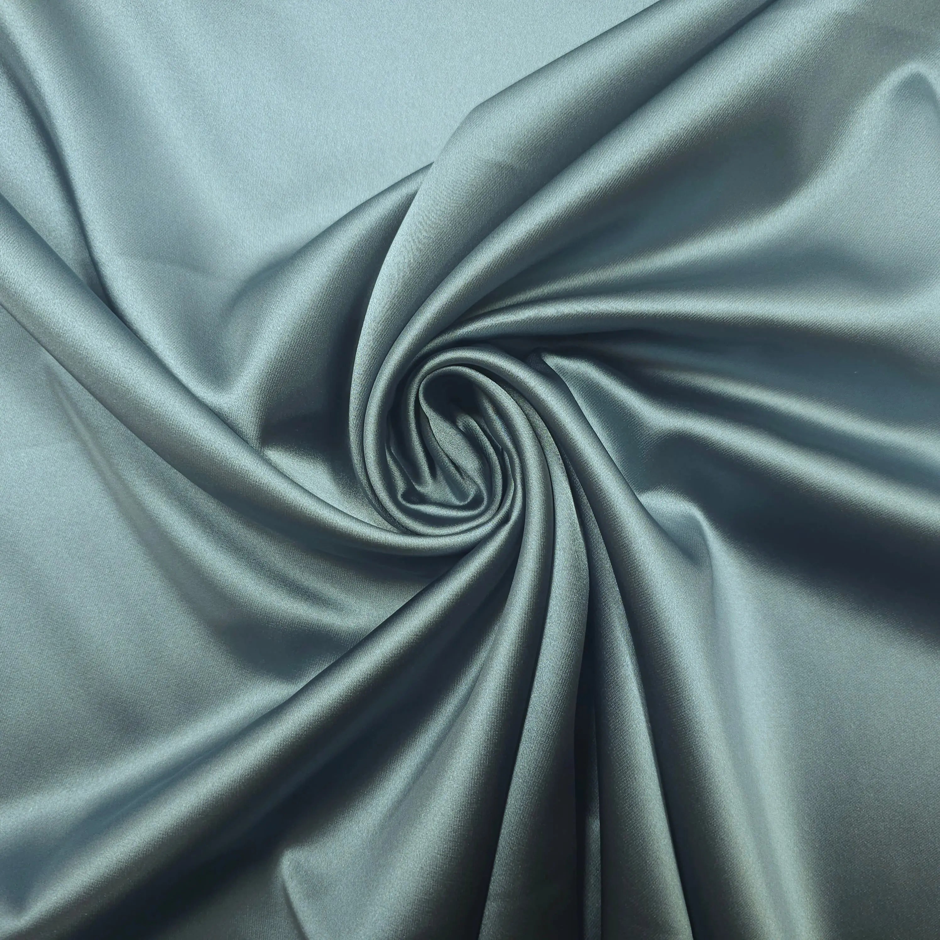 Premium Stretch Satin stahlblau CSM-STOFFE