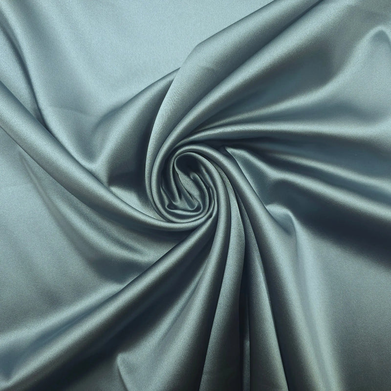 Premium Stretch Satin stahlblau CSM-STOFFE