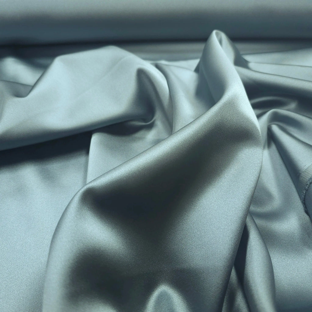 Premium Stretch Satin stahlblau CSM-STOFFE