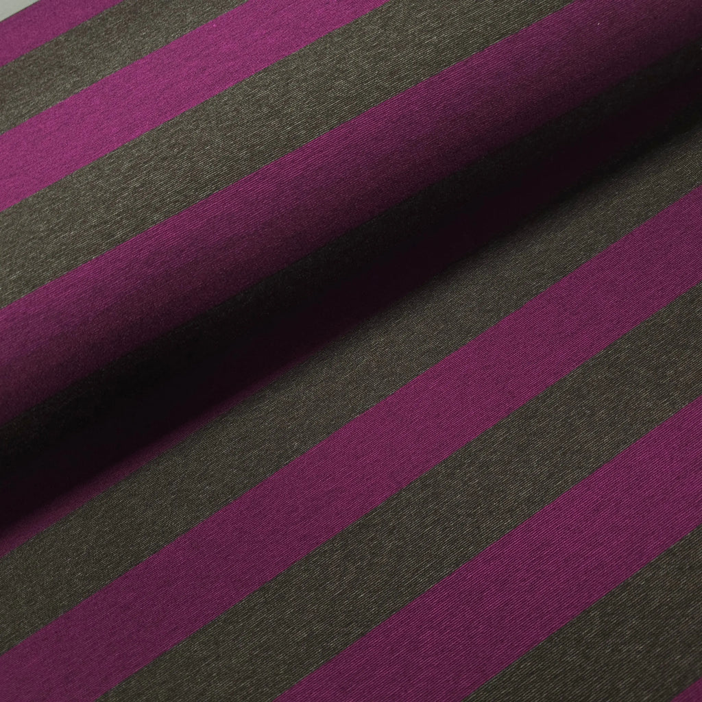 Romanit Jersey gestreift dunkelgrau, Violett CSM-STOFFE