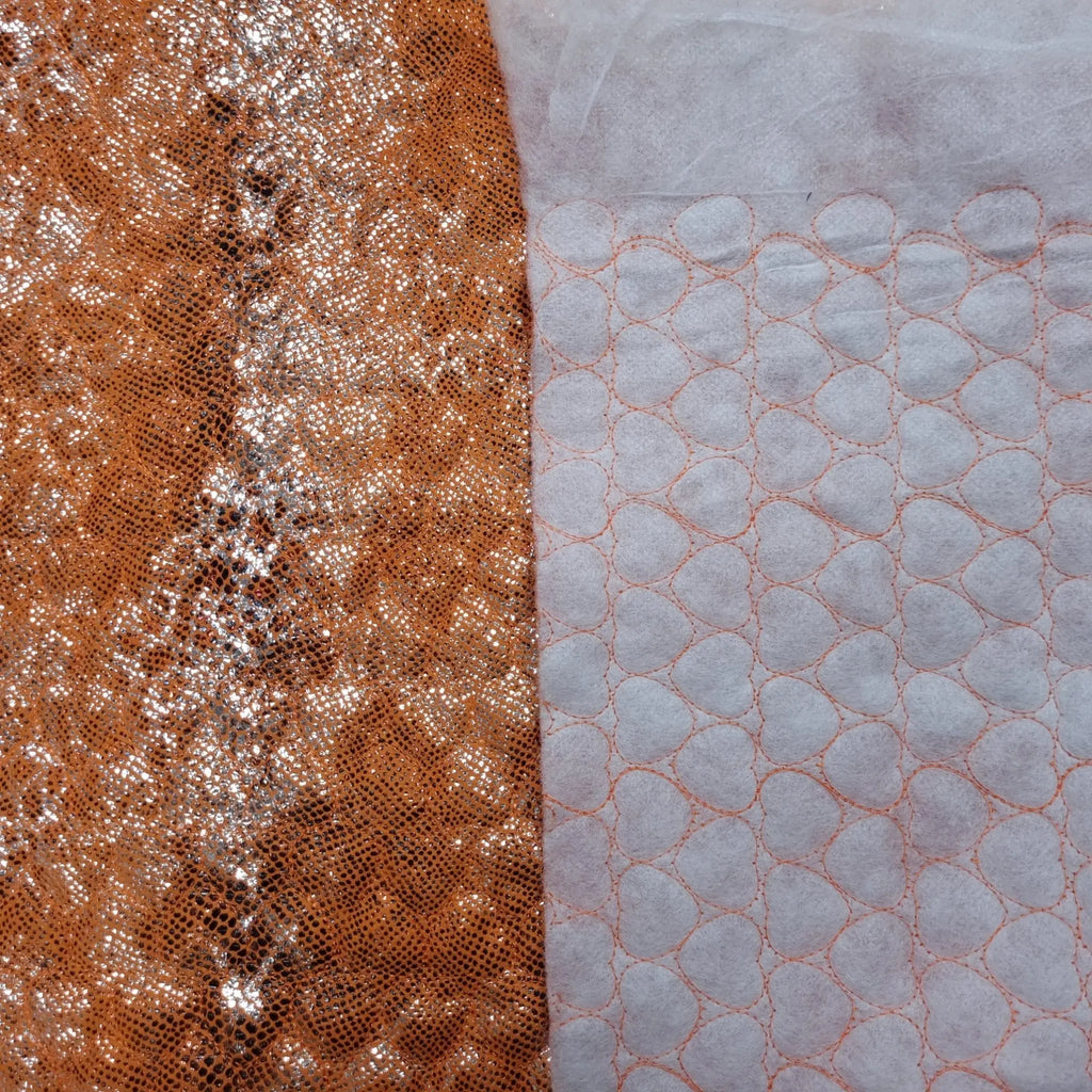 Steppfutter Schlangenmuster Orange