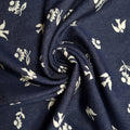 Stretch Jeansstoff mit Blumen und Vögeln CSM-STOFFE