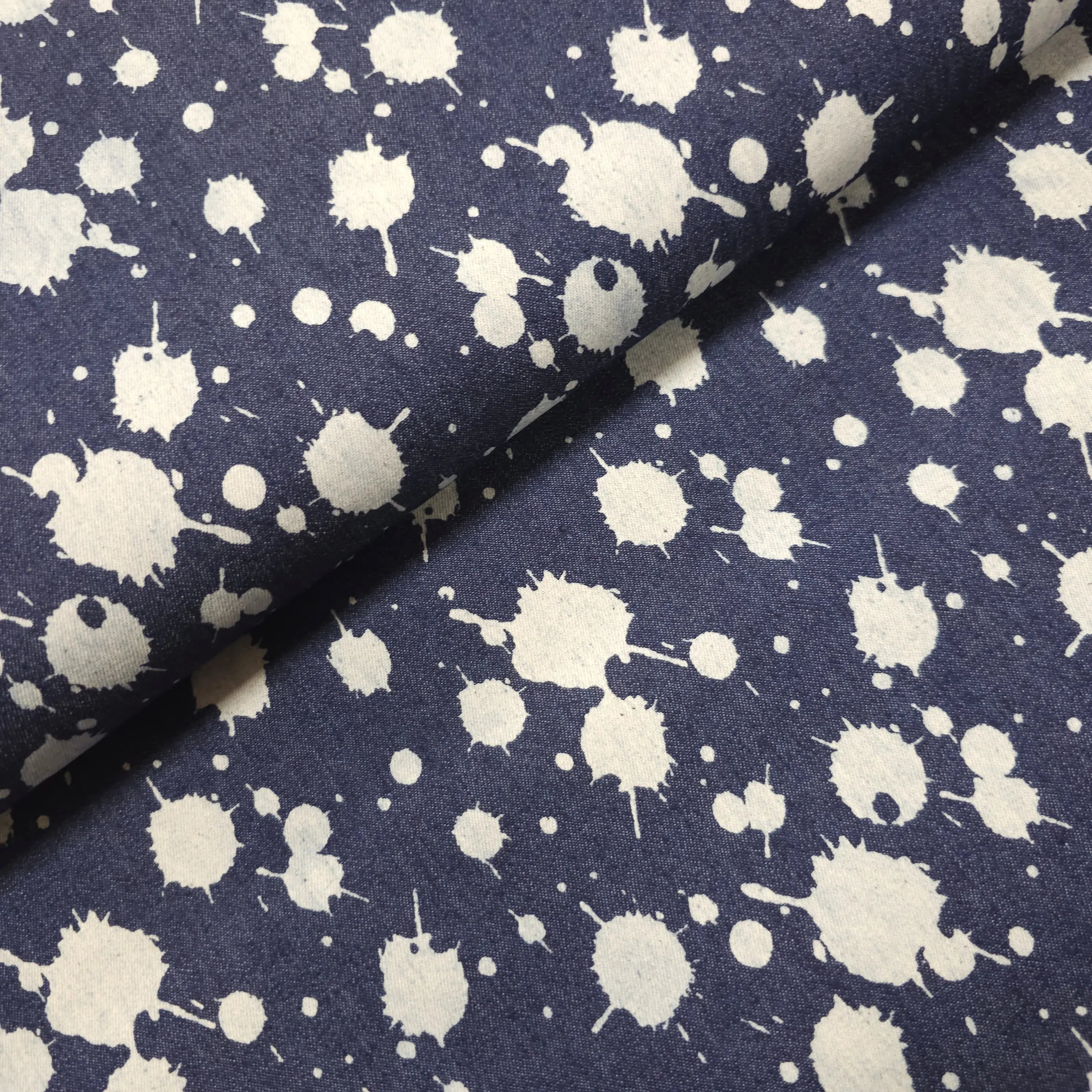 Stretch Jeansstoff mit Flecken CSM-STOFFE