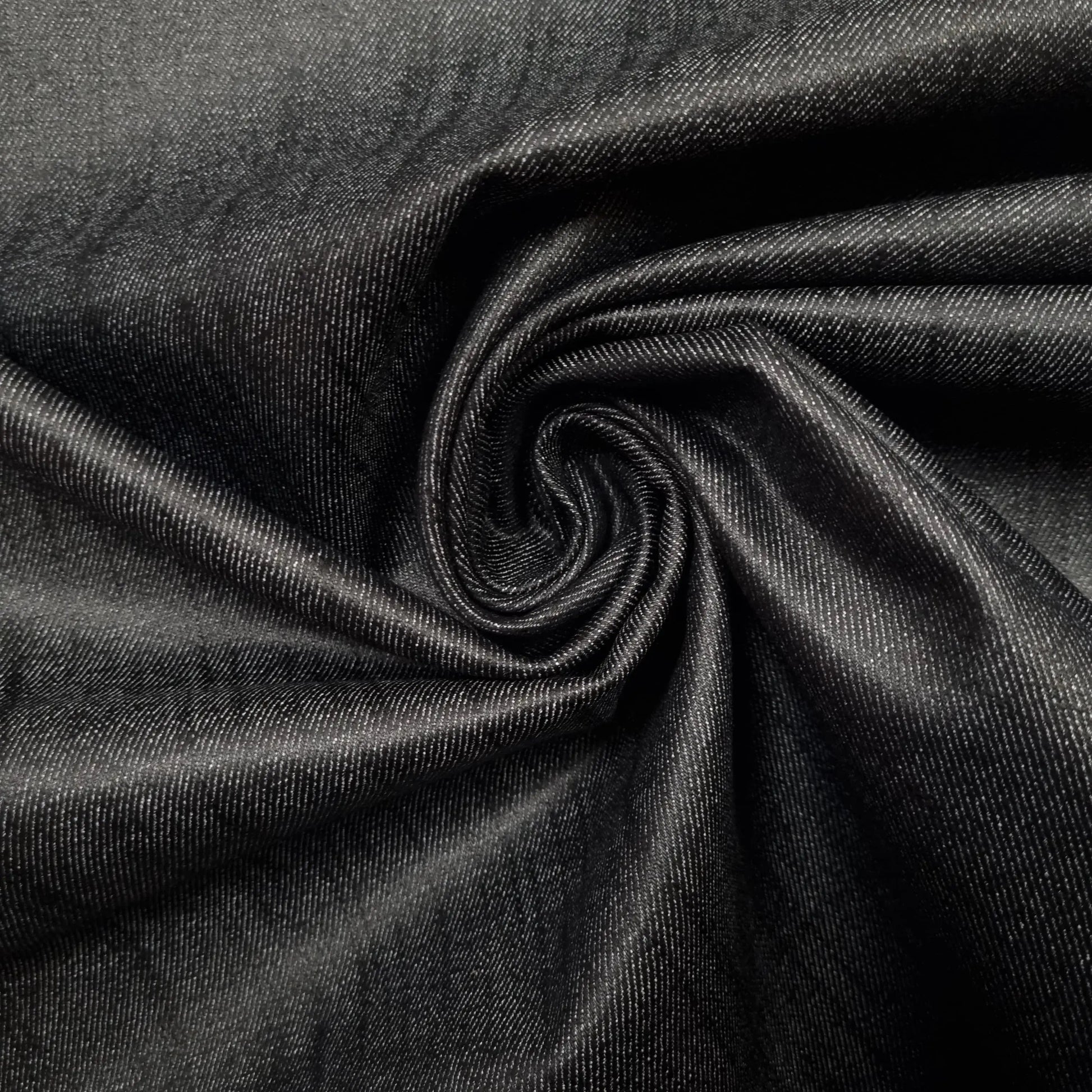 Stretch Jeansstoff schwarz weiß