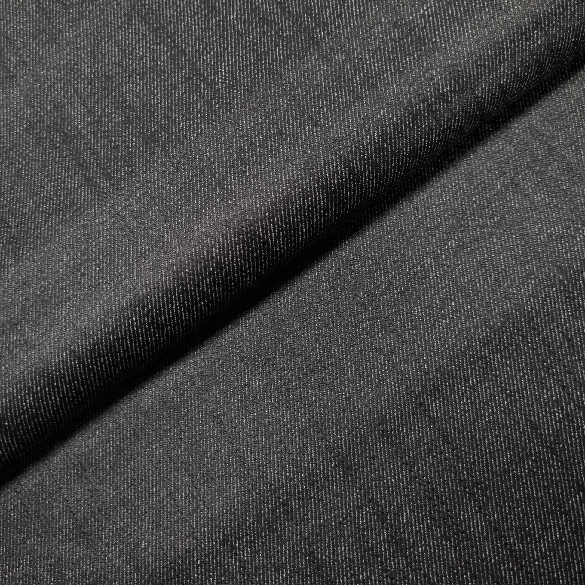 Stretch Jeansstoff schwarz weiß