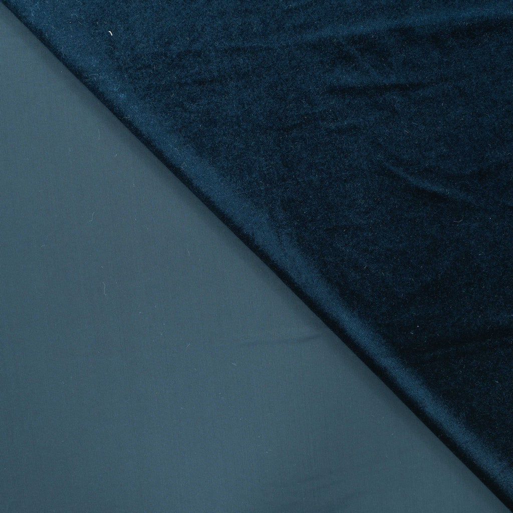 Stretch Samt Dunkelblau CSM-STOFFE