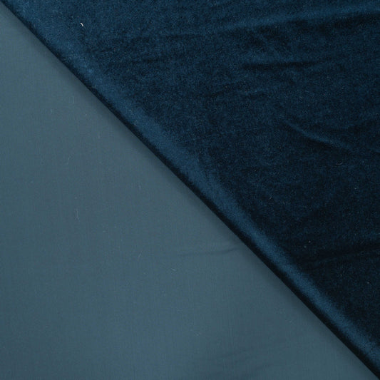 Stretch Samt Dunkelblau CSM-STOFFE