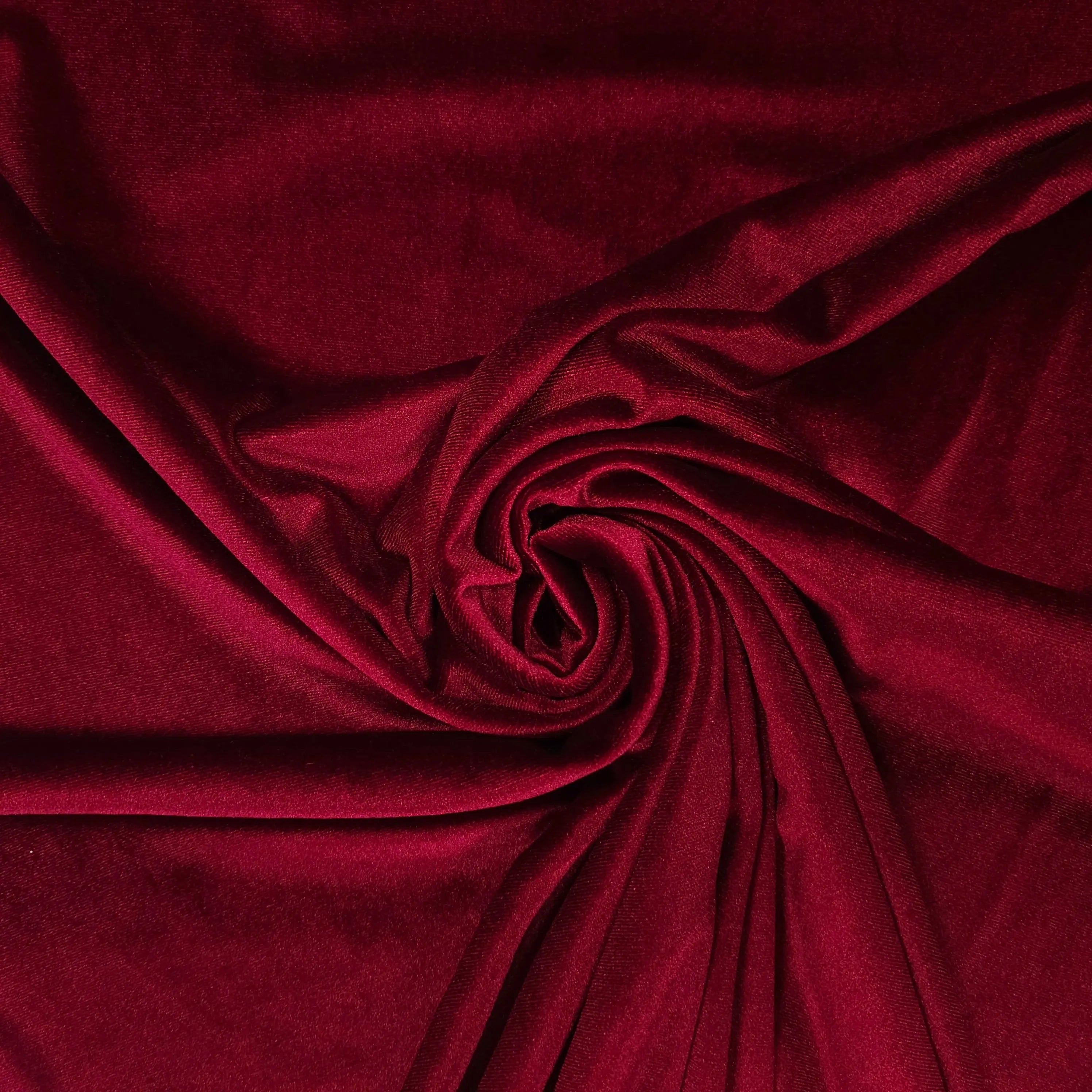 Stretch Samt Dunkelrot CSM-STOFFE