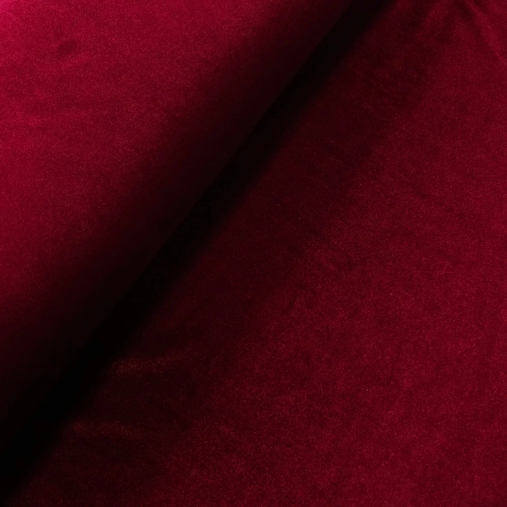 Stretch Samt Dunkelrot CSM-STOFFE