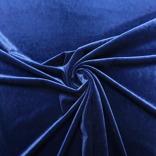 Stretch Samt Royalblau CSM-STOFFE