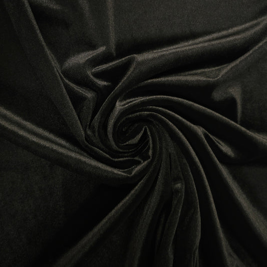 Stretch Samt Schwarz CSM-STOFFE