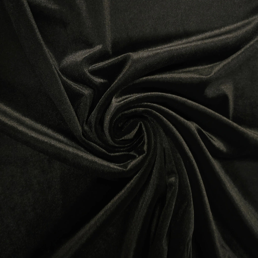 Stretch Samt Schwarz CSM-STOFFE
