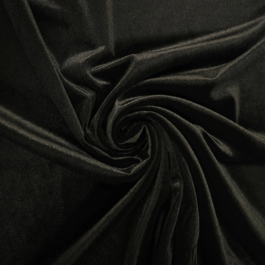 Stretch Samt Schwarz CSM-STOFFE