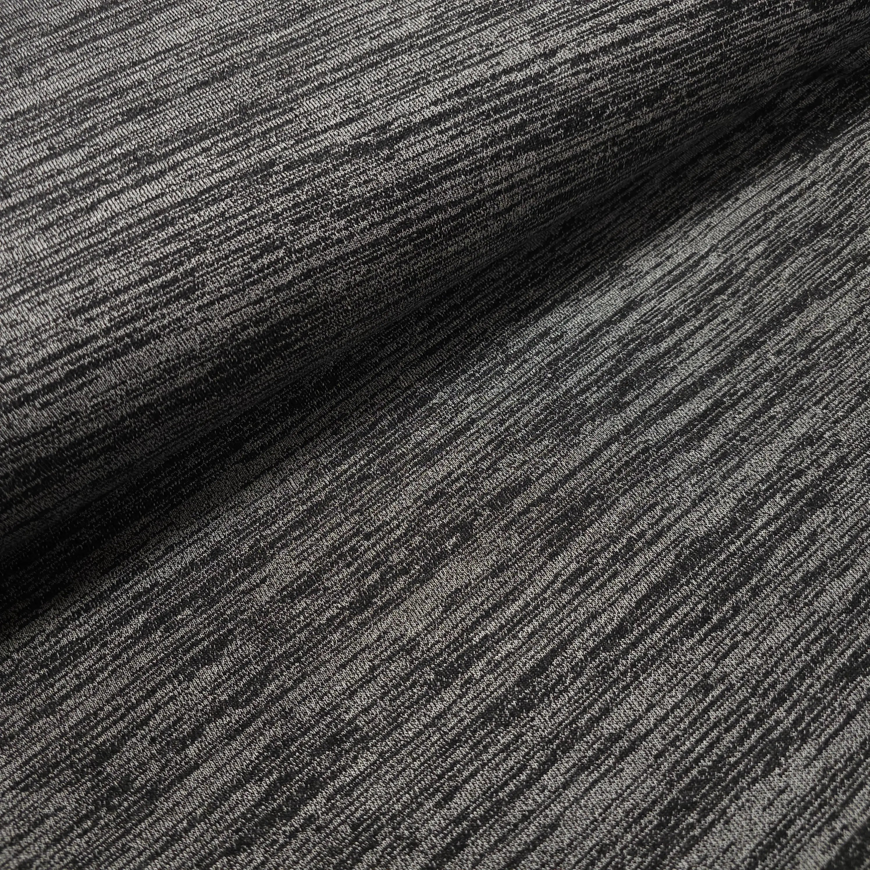 Strick Jersey gestreift grau CSM-STOFFE