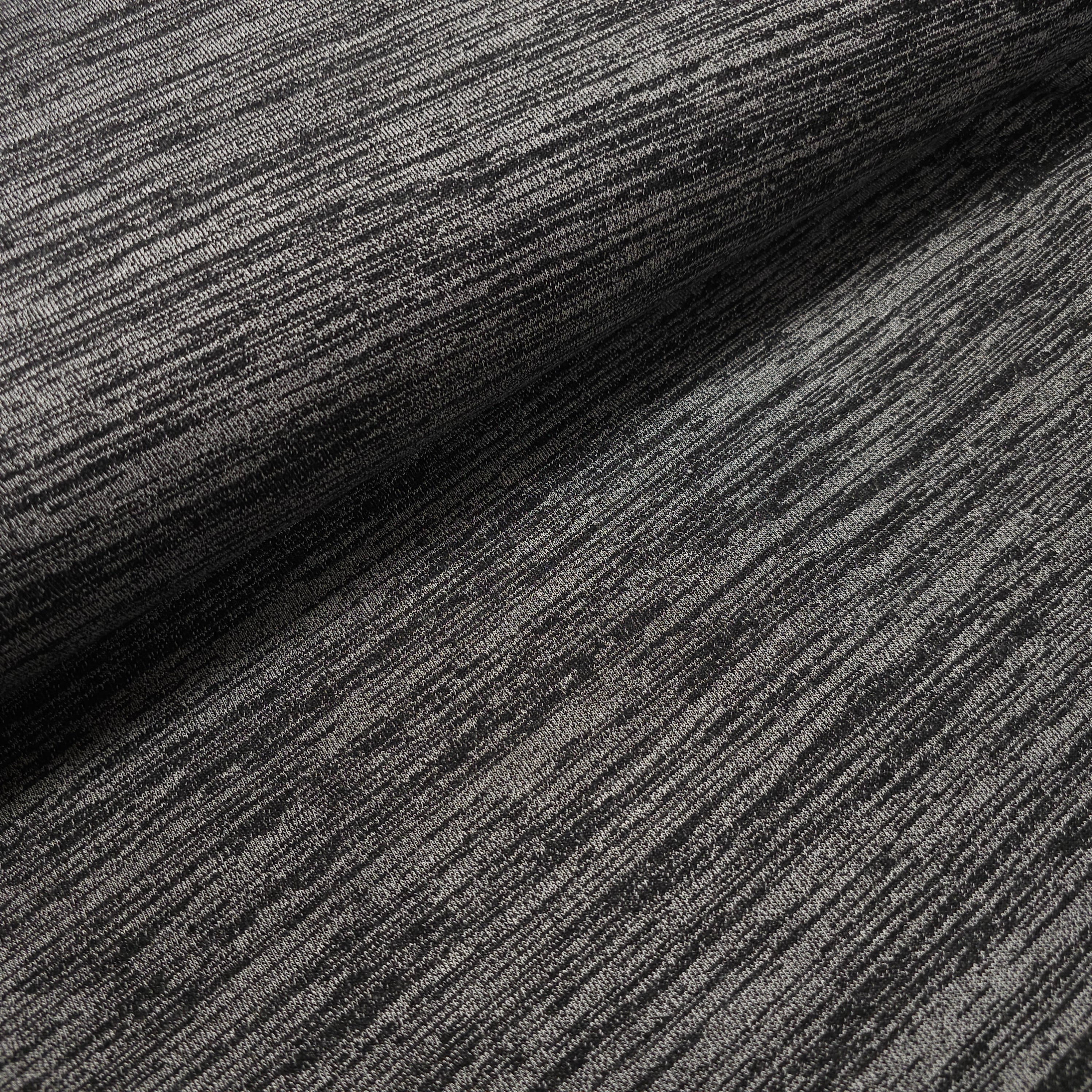 Strick Jersey gestreift grau CSM-STOFFE