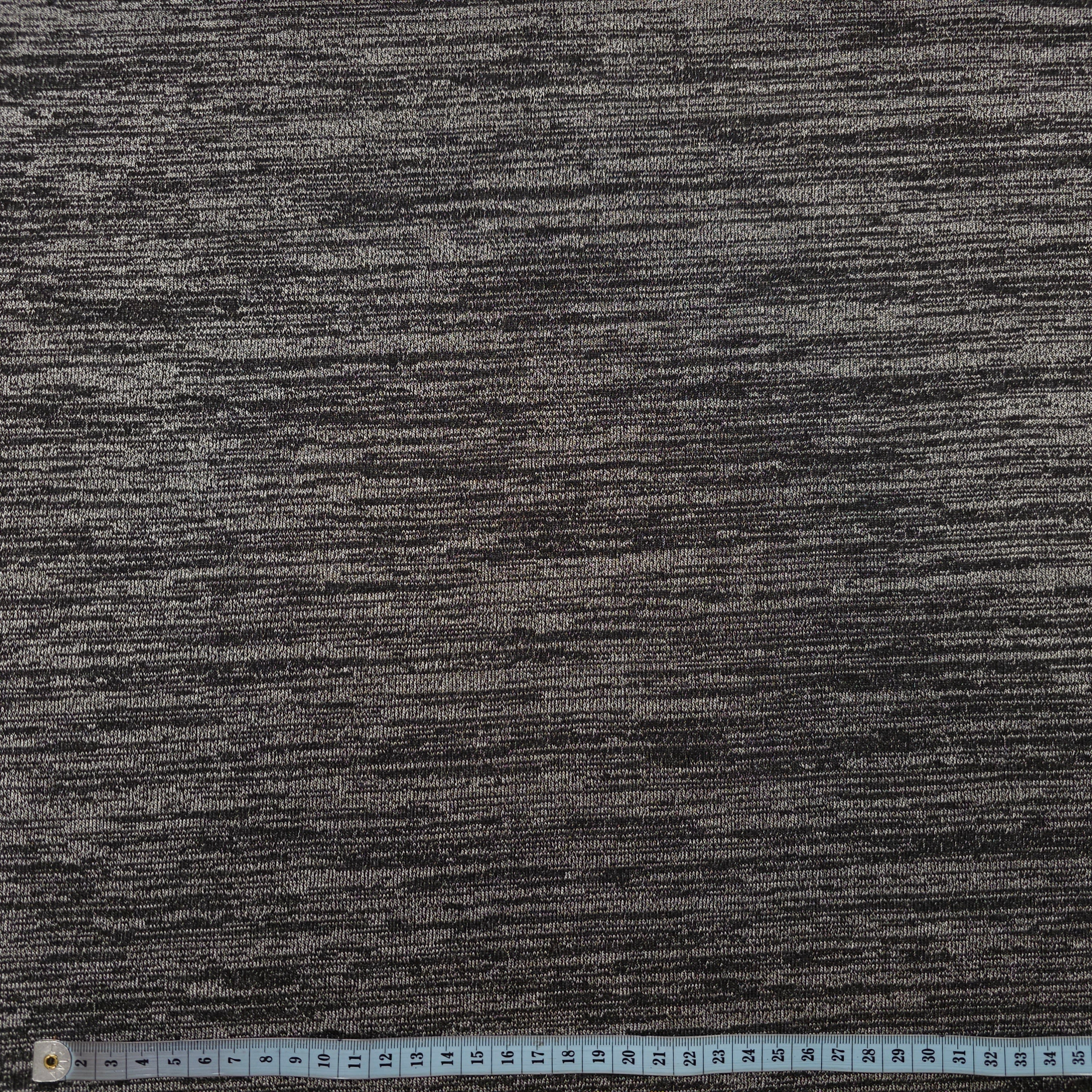 Strick Jersey gestreift grau CSM-STOFFE