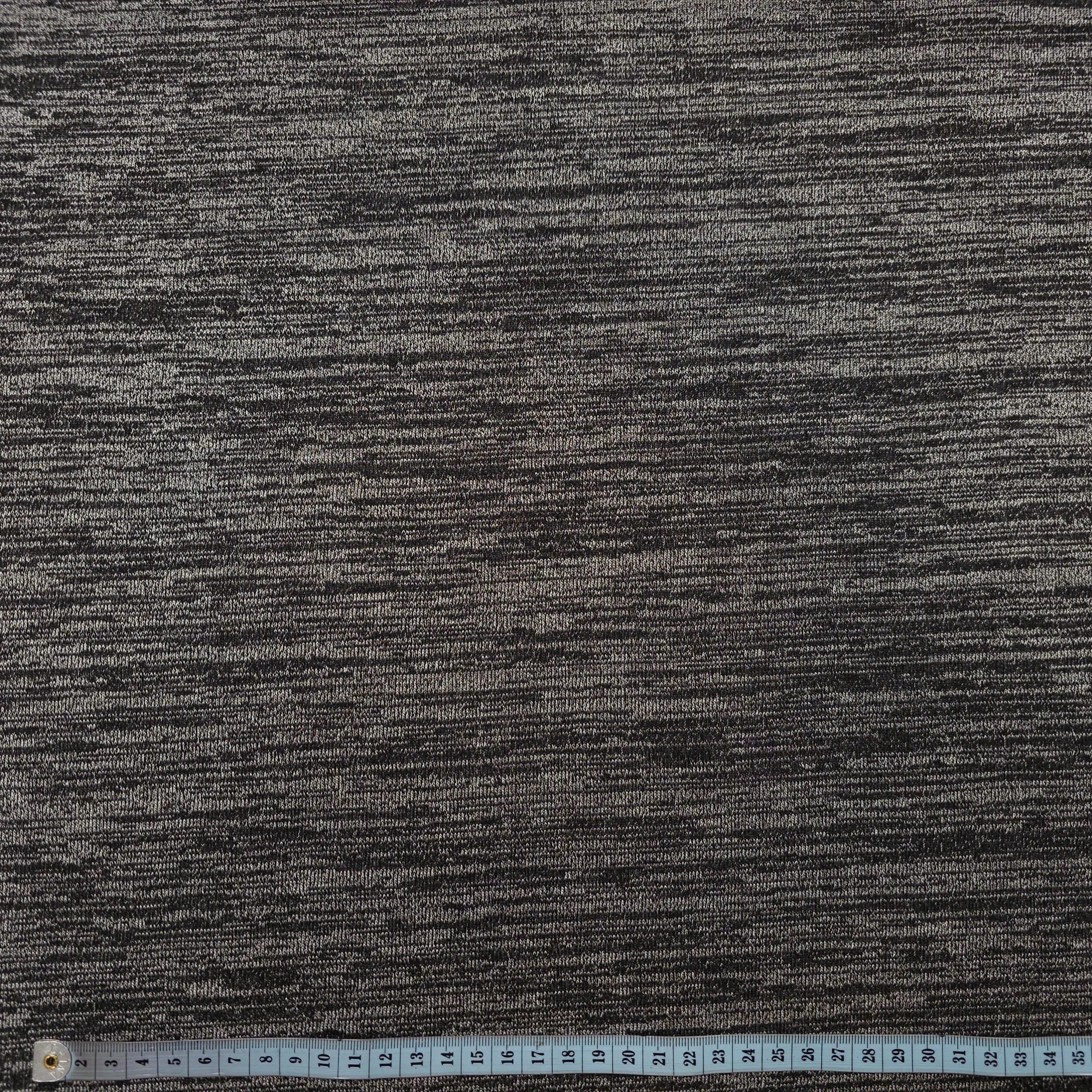 Strick Jersey gestreift grau CSM-STOFFE