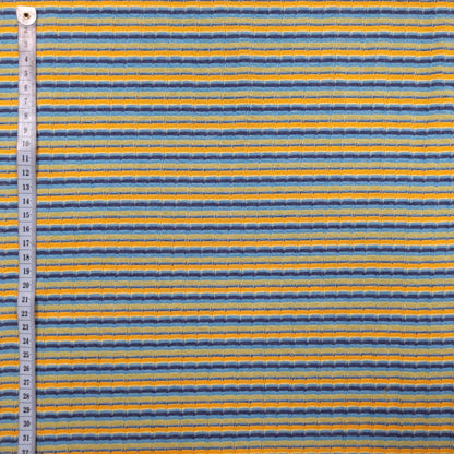 Strick Jersey gestreift mehrfarbig blau CSM-STOFFE