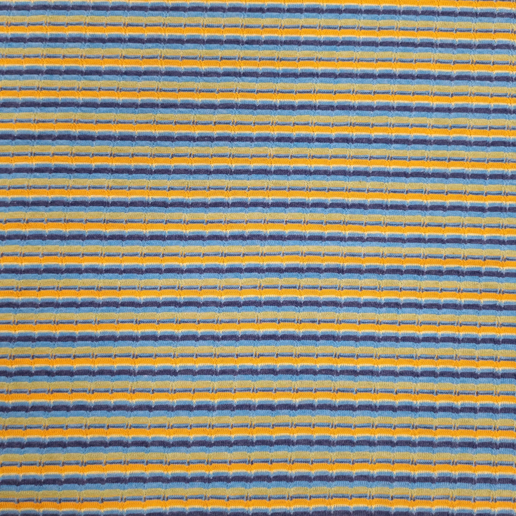 Strick Jersey gestreift mehrfarbig blau CSM-STOFFE