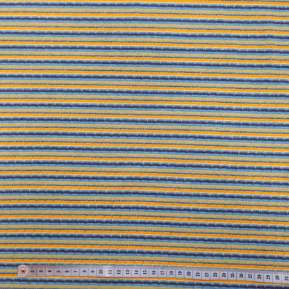 Strick Jersey gestreift mehrfarbig blau CSM-STOFFE