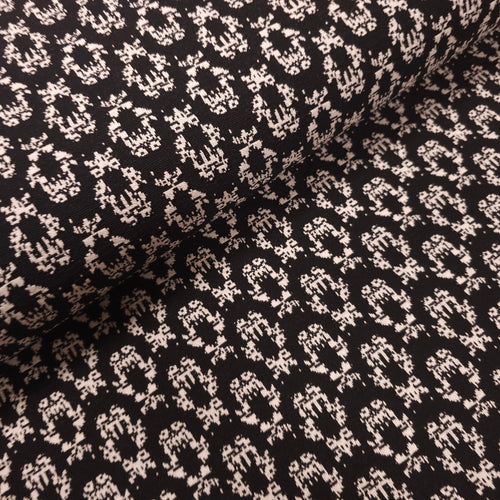 Strickstoff schwarz abstraktes Muster CSM-STOFFE