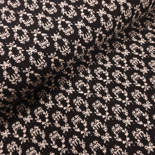 Strickstoff schwarz abstraktes Muster CSM-STOFFE