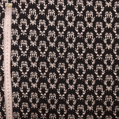 Strickstoff schwarz abstraktes Muster CSM-STOFFE