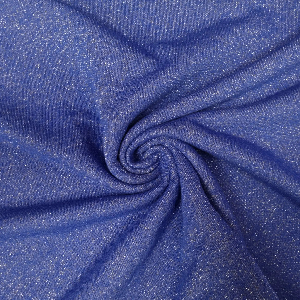 Sweatstoff blau Lurex