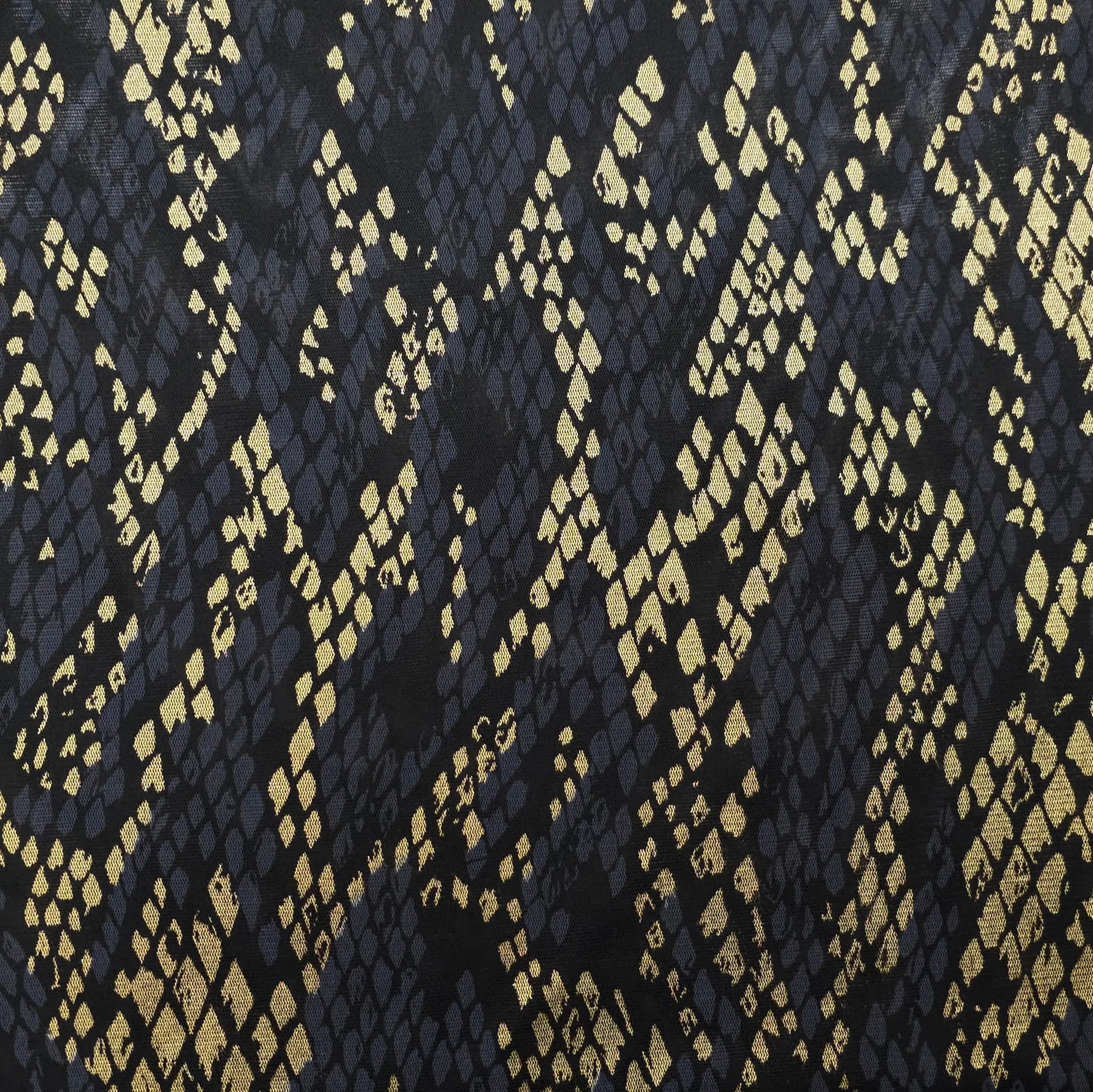 Tüll/Mesh stoff mit schlangen Motiv in Lila oder Blau CSM-STOFFE