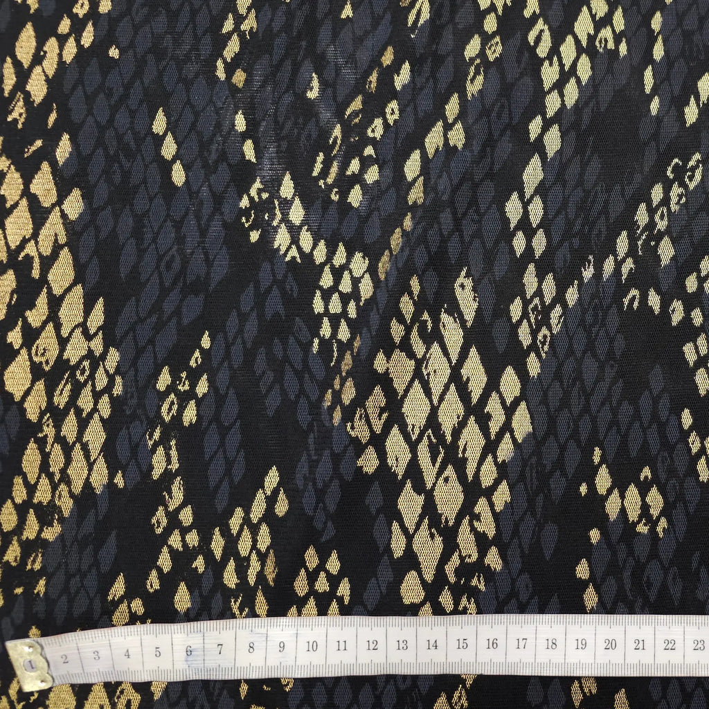 Tüll/Mesh stoff mit schlangen Motiv in Lila oder Blau CSM-STOFFE