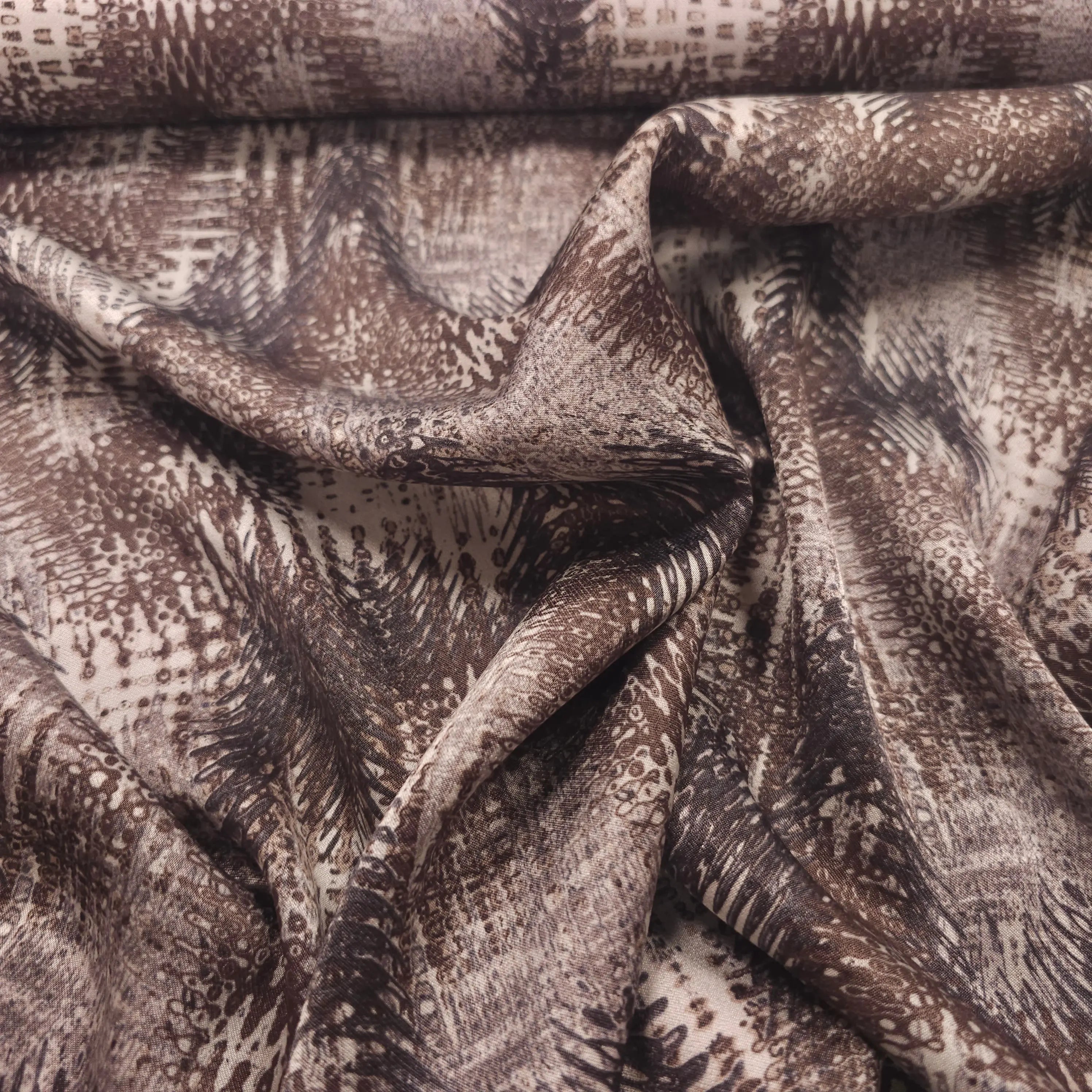 Viskose Satin sand abstrakt CSM-STOFFE
