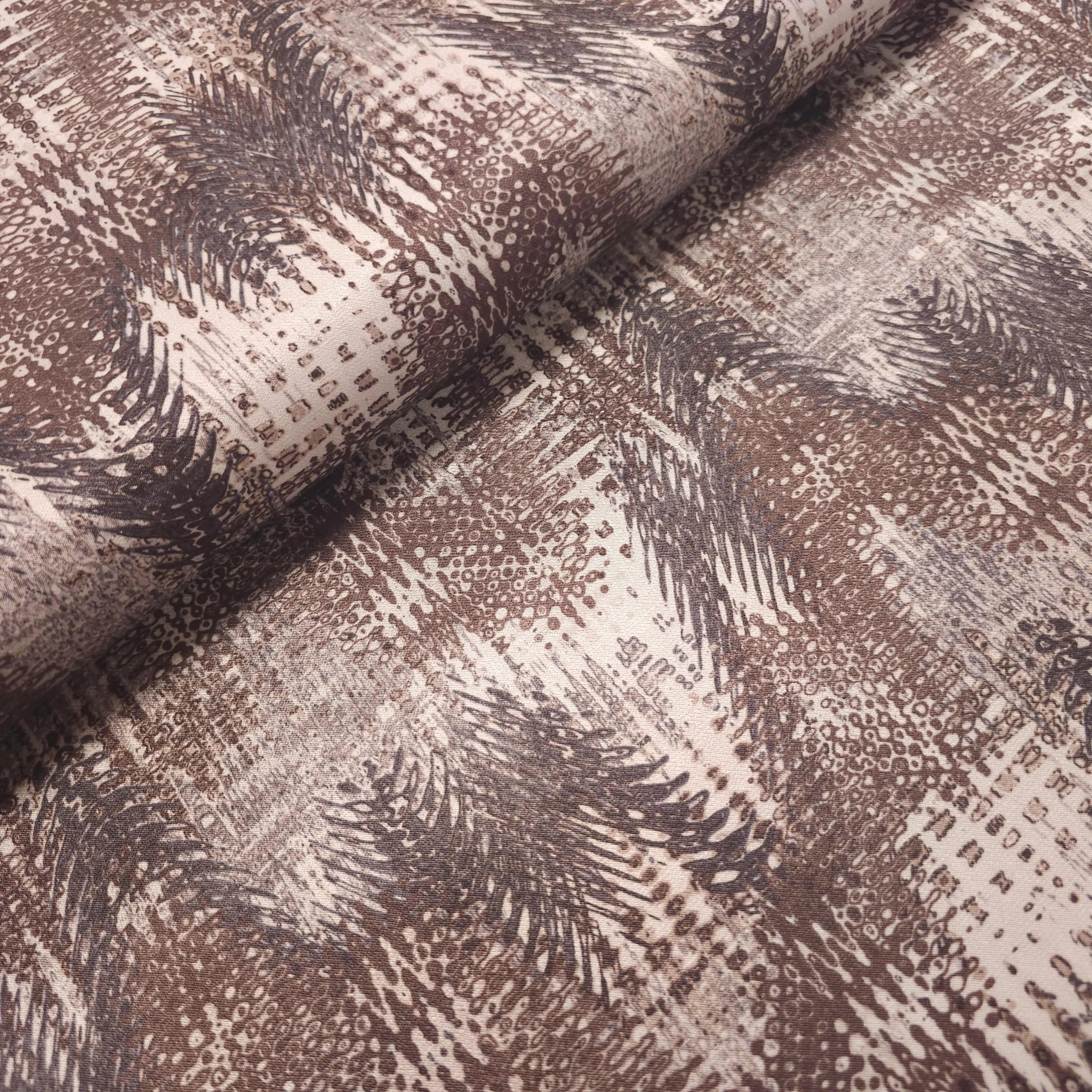 Viskose Satin sand abstrakt CSM-STOFFE